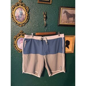 Vuori Camo Blue Board Shorts Size 38